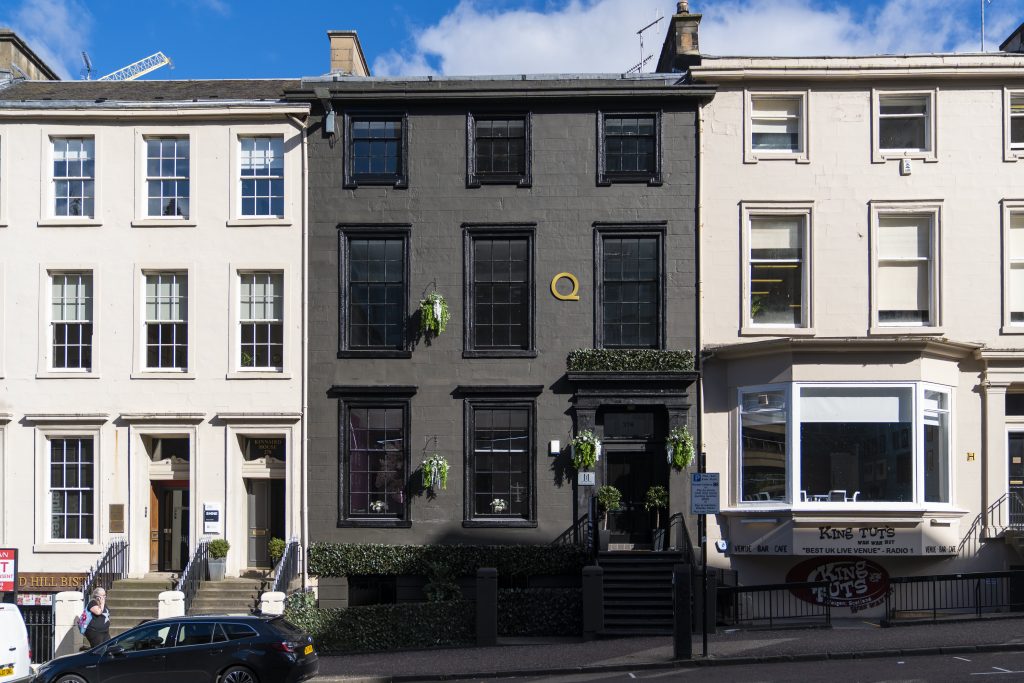 Front of a townhouse building
